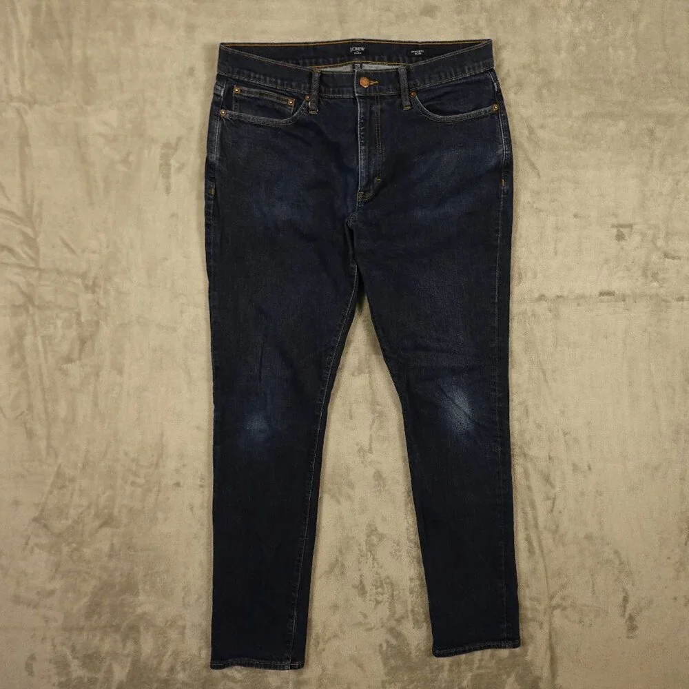 J. Crew jeans Athletic Slim flex men's 35x34 dark wash indigo‎ blue
